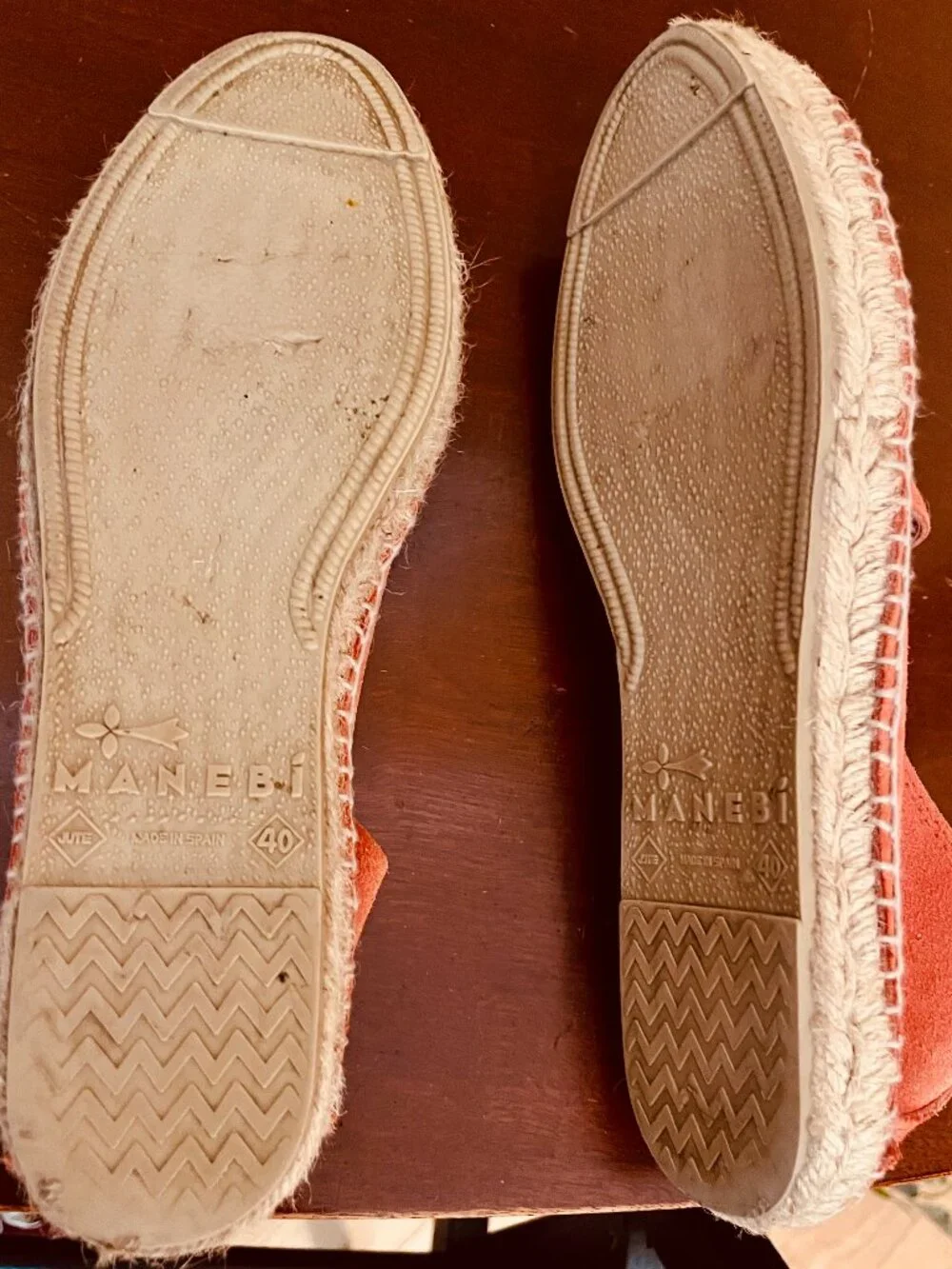 Manebi Coral Sienna Suede Espadrilles EUC EU Sz 40 (US 9)